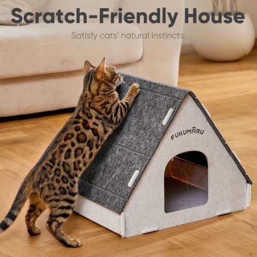 Large warm felt cat hideaway cave — photo 4