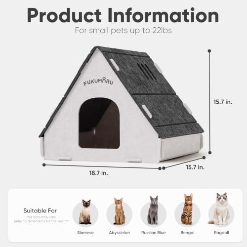 Large warm felt cat hideaway cave — photo 5