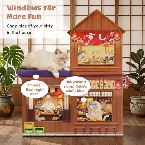 Izakaya themed cardboard cat scratcher house — photo 4