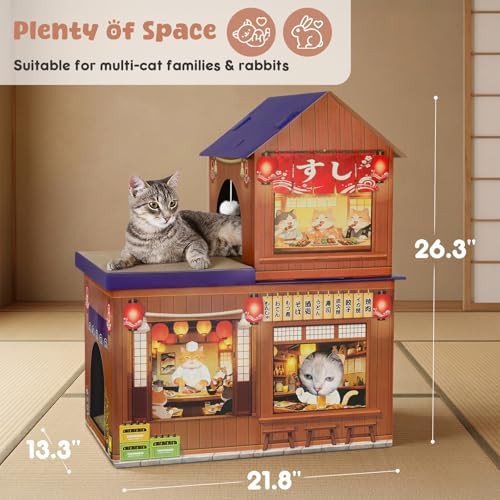 Izakaya themed cardboard cat scratcher house — photo 5