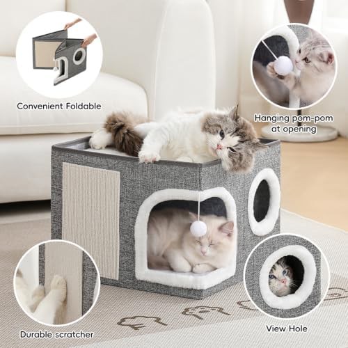 Large kitten bed with internal scratch pad — photo 3