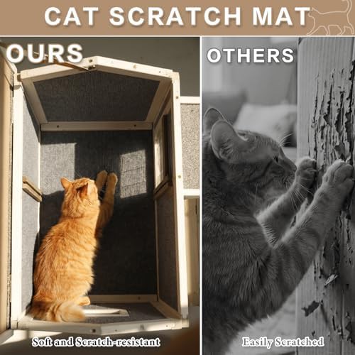 Two story weatherproof wooden cat condo — photo 4