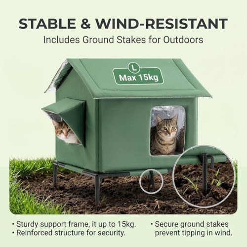 Large insulated weatherproof tent for feral cats — photo 5