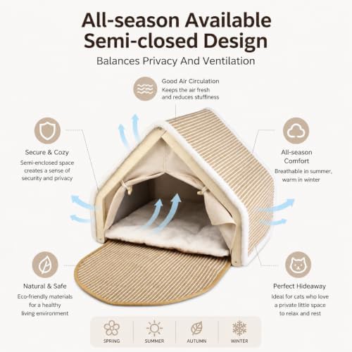 Large wooden cat tent bed and hideaway — photo 4