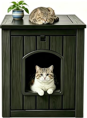 Sturdy insulated resin cat box