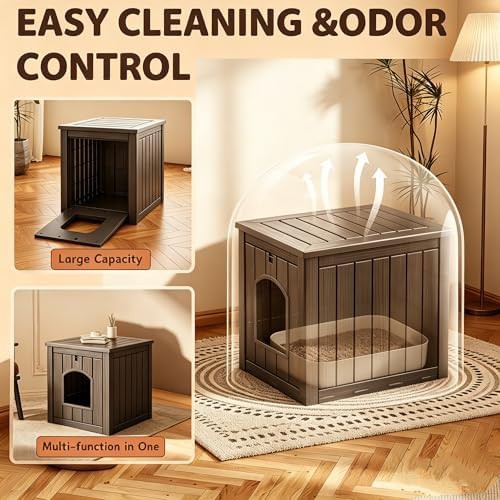 Spacious black resin outdoor cat home — photo 4