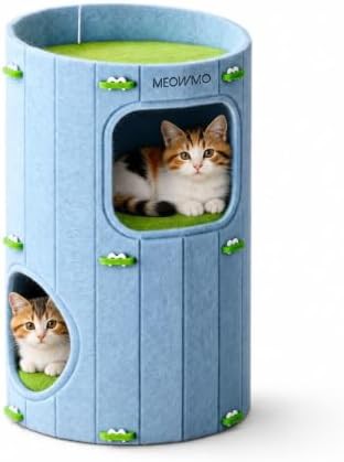 Indoor felt cat house and bed