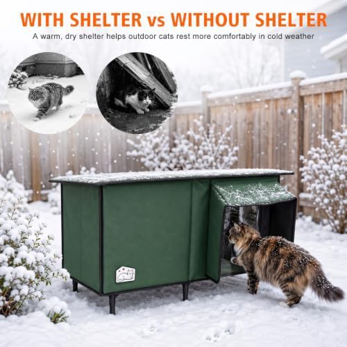 Heated weatherproof outdoor shelter for kittens — photo 4