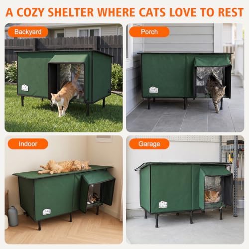 Heated weatherproof outdoor shelter for kittens — photo 5